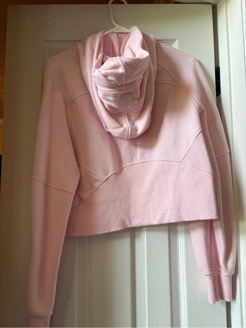 lululemon athletica Light Pink Half-Zip Cowl Sweater